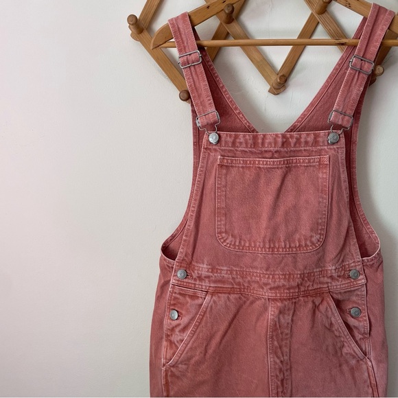 Madewell Dust Rose Pink Denim Overalls - Picture 3 of 5